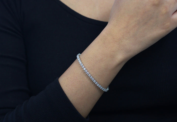 Zircon Emerald-Cut Multicolor Bracelet 13067