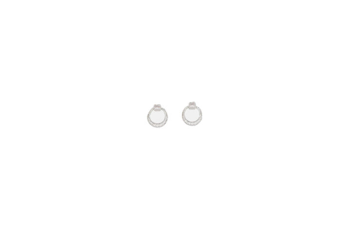 92.5 Sterling Silver Baguette Hoop Statement Earrings 15738