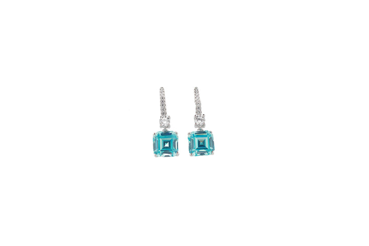 92.5 Sterling Silver Glamorous Drop Earrings 15667