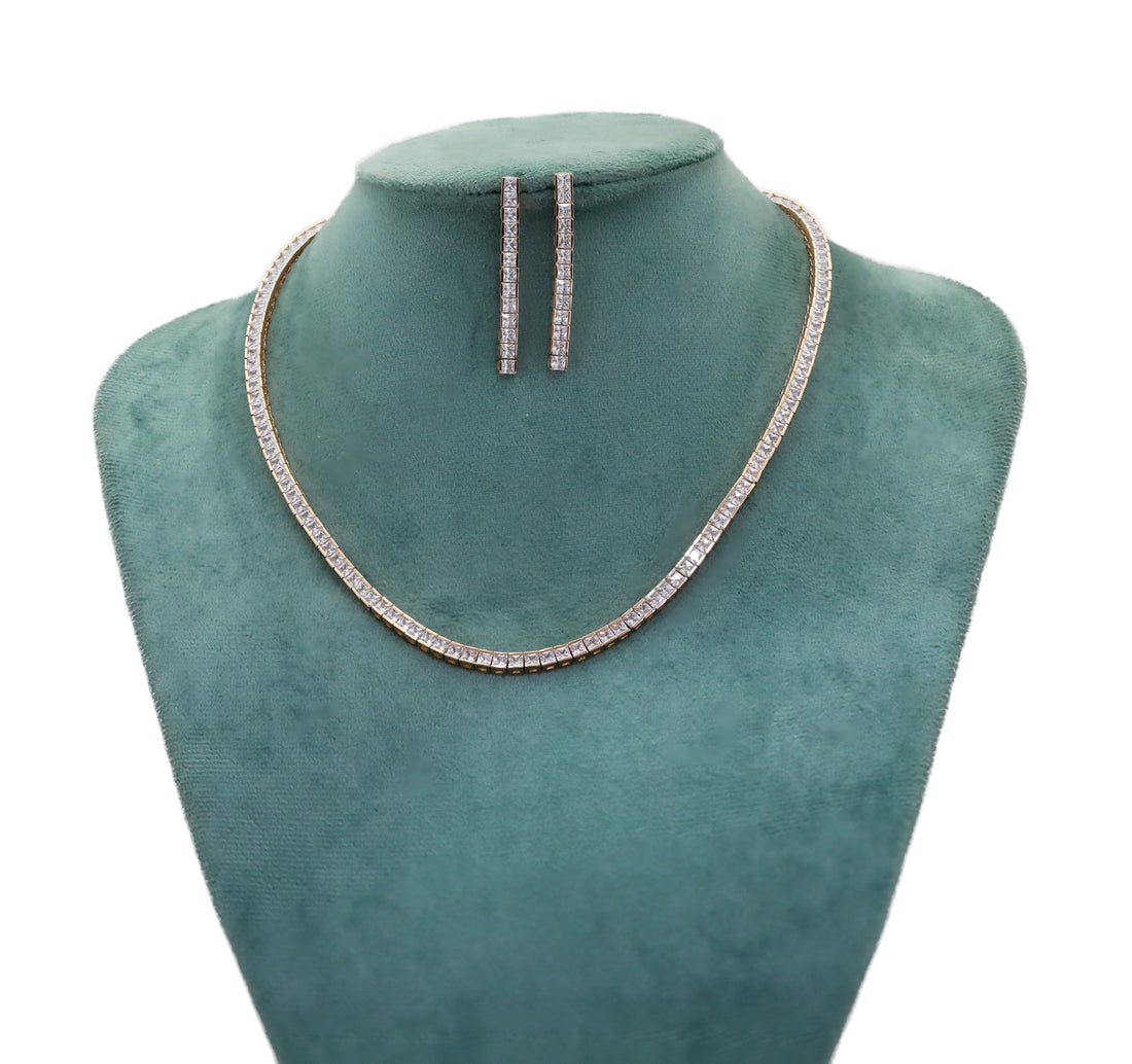 Zircon Minimalist Luxe Necklace Set  13736