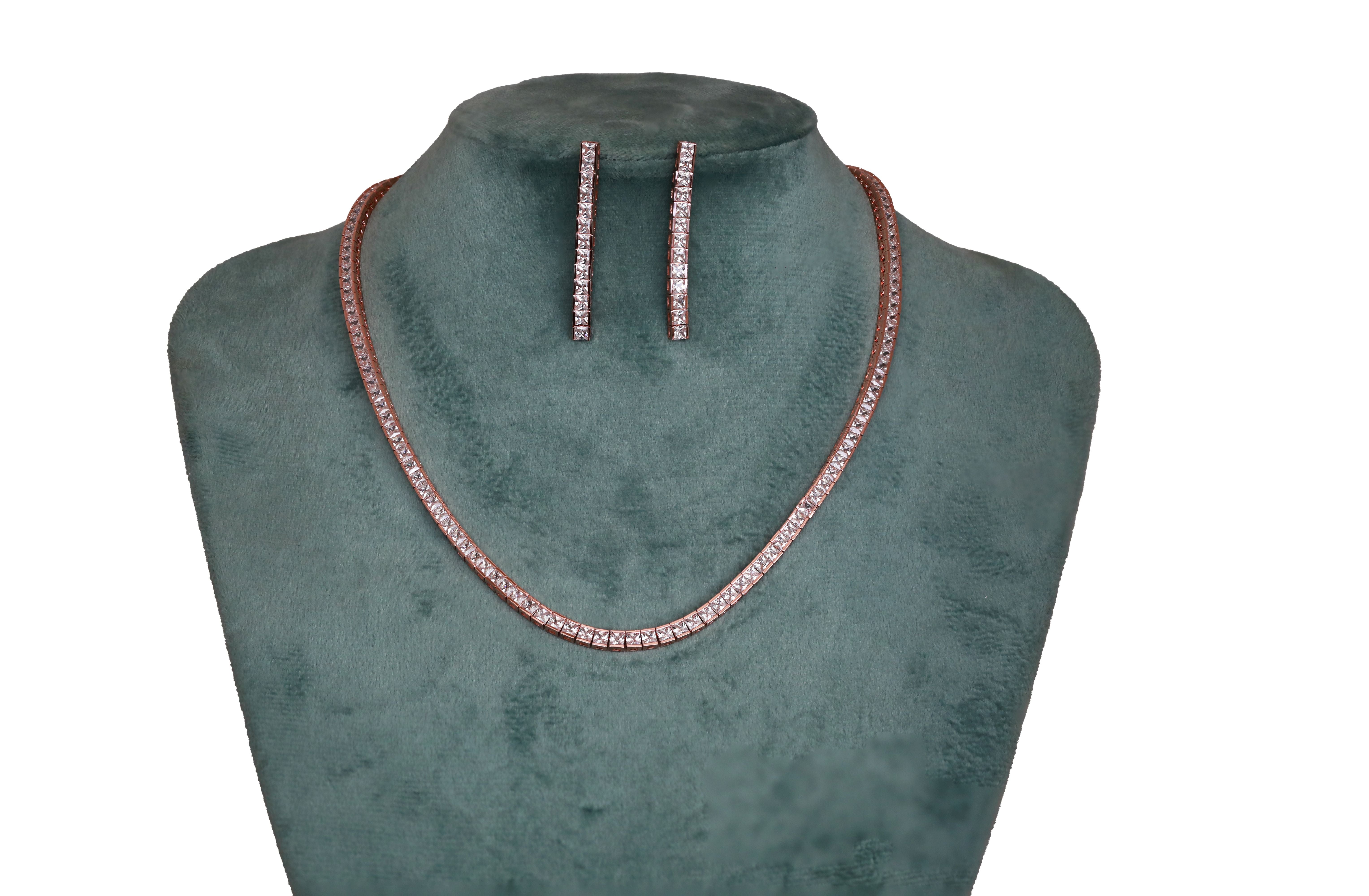 Zircon Minimalist Luxe Necklace Set  13736