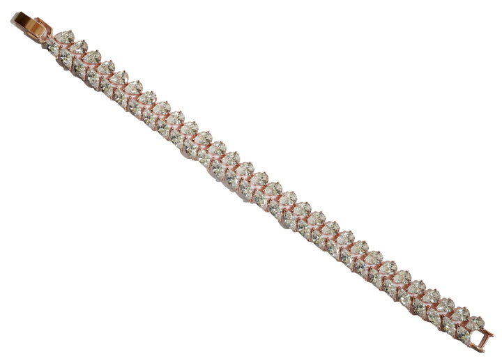 Zircon Pear-Cut Double Row Bracelet 14306