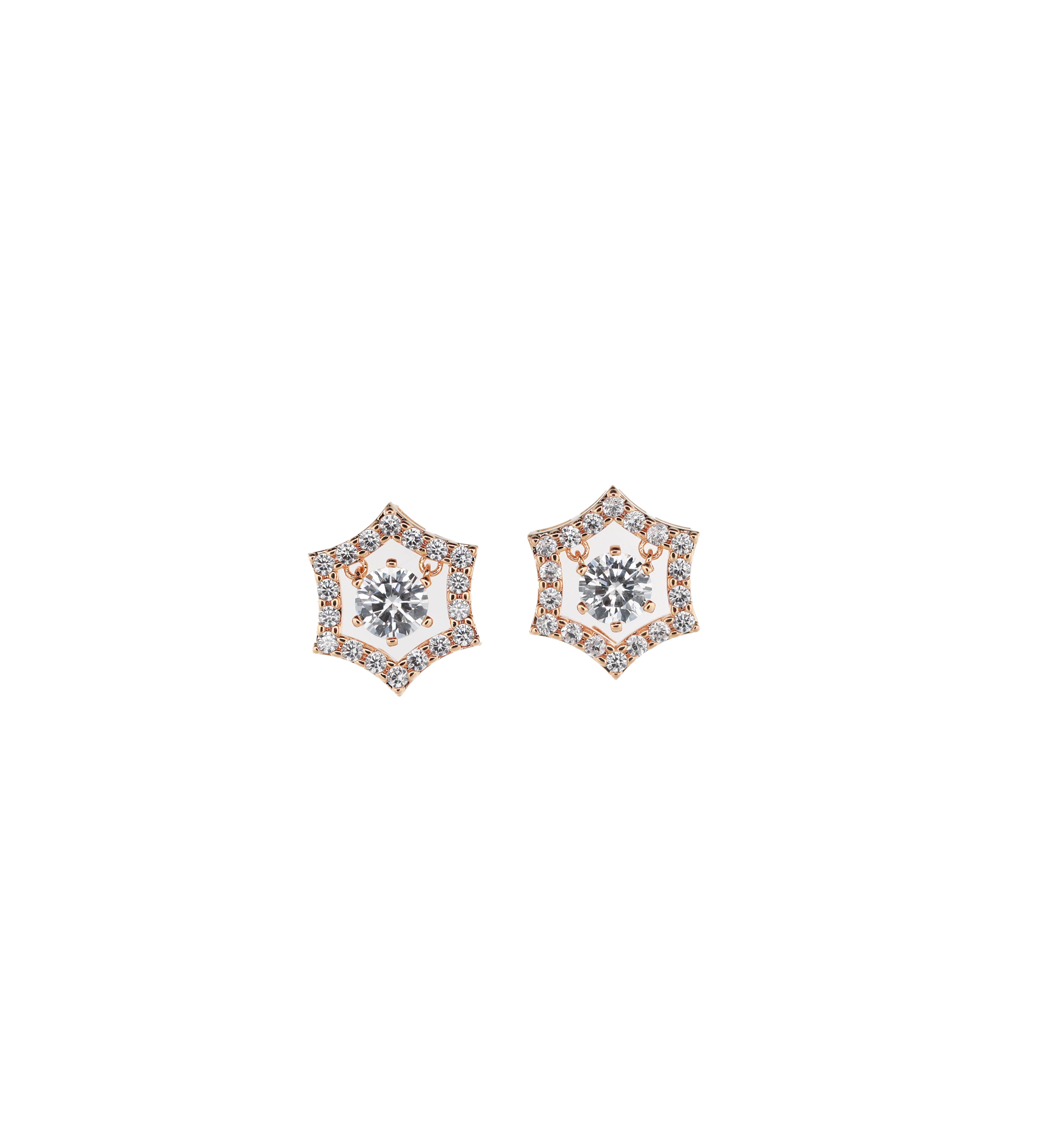 Zircon Star-Shaped Stud Tops 14936