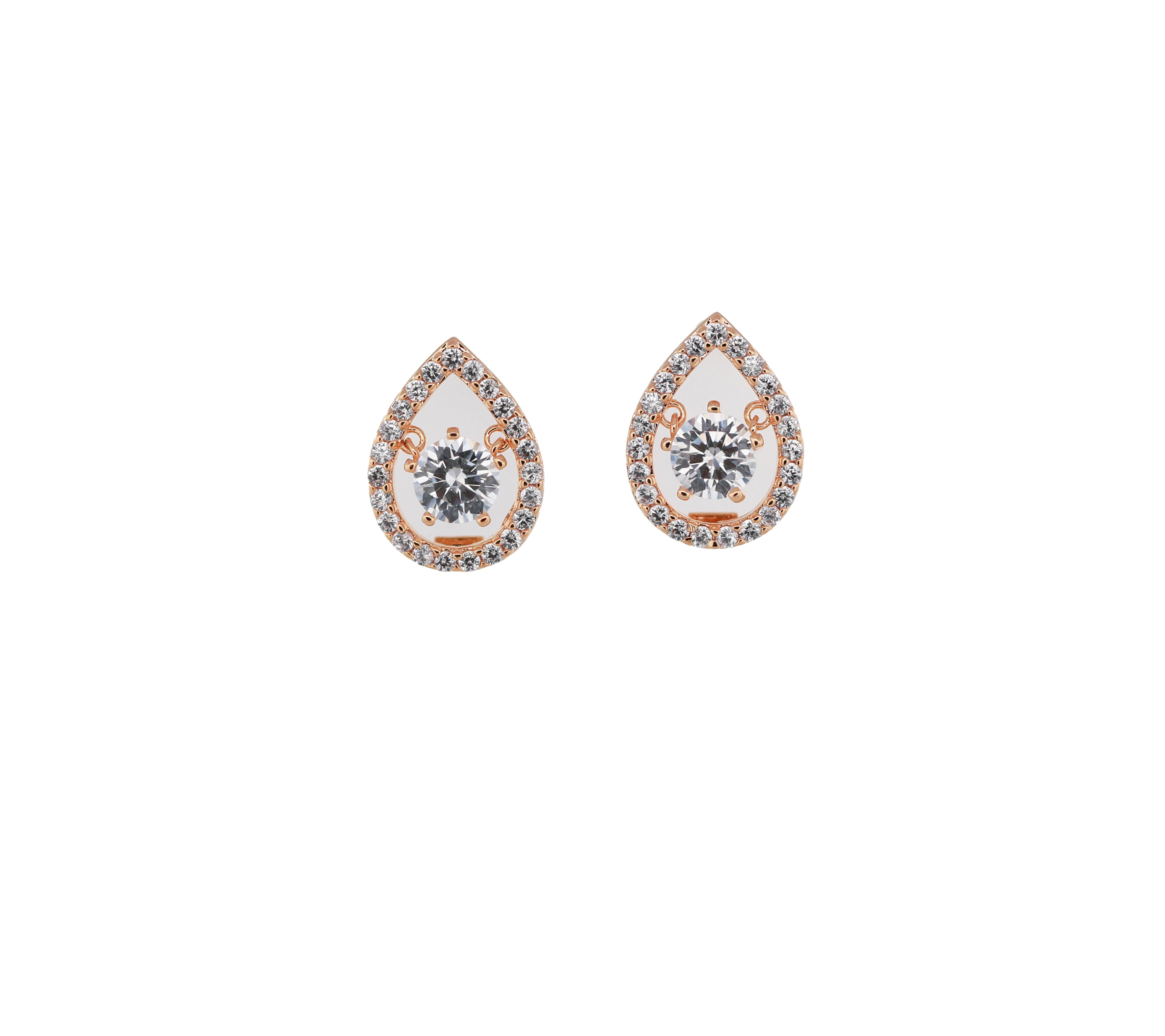 Zircon Teardrop Floating  Stud Tops 14962