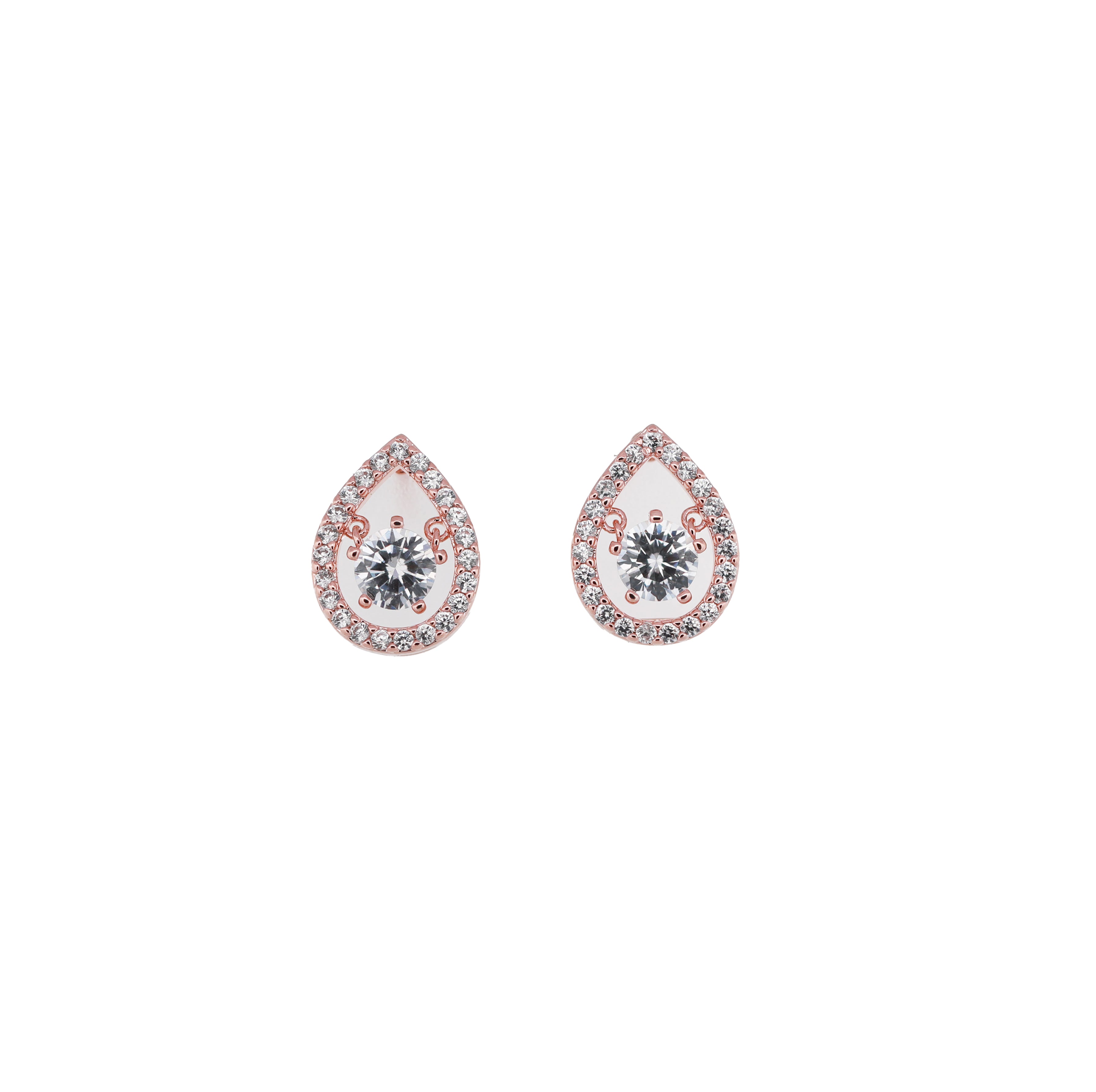 Zircon Teardrop Floating  Stud Tops 14962