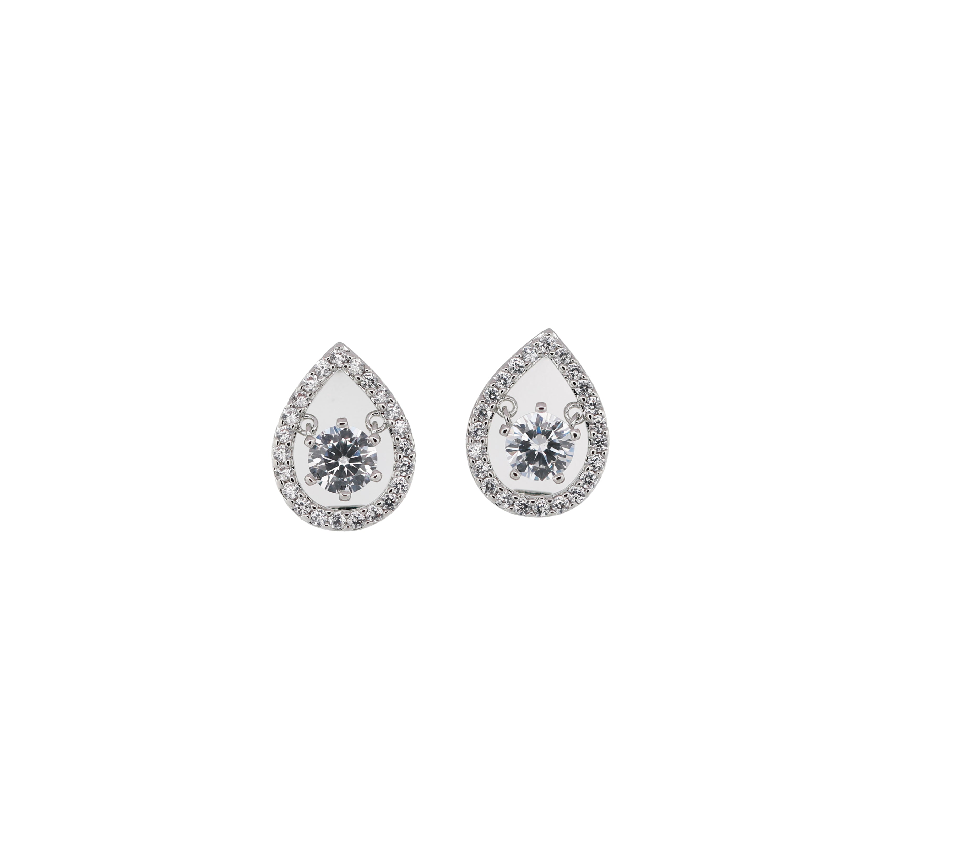 Zircon Teardrop Floating  Stud Tops 14962