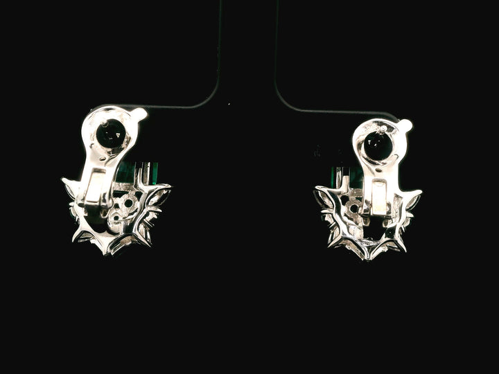 92.5 Sterling Silver Floral Cluster Stud  Earrings 15687