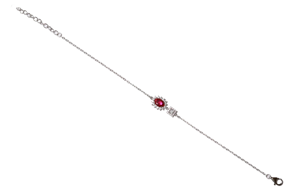 92.5 Sterling Silver Bridal-Style Halo Drop  Chain Pendant Combo Set 15779