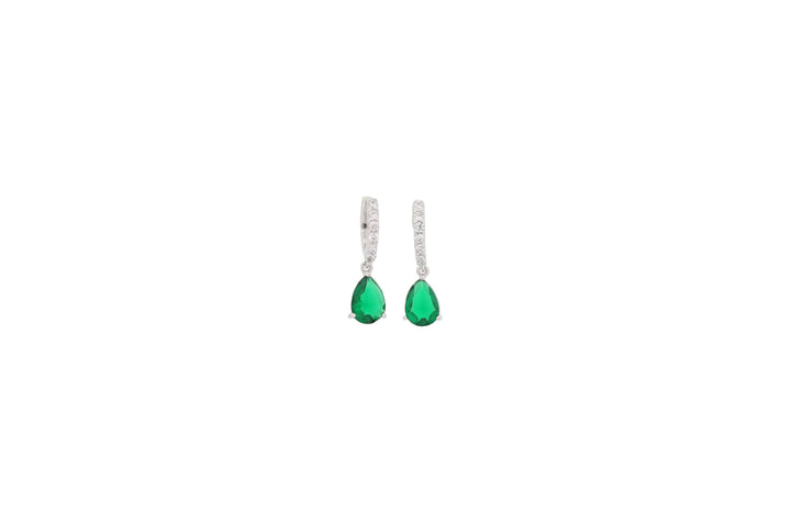 92.5 Sterling Silver Teardrop Dangle Earrings 15871