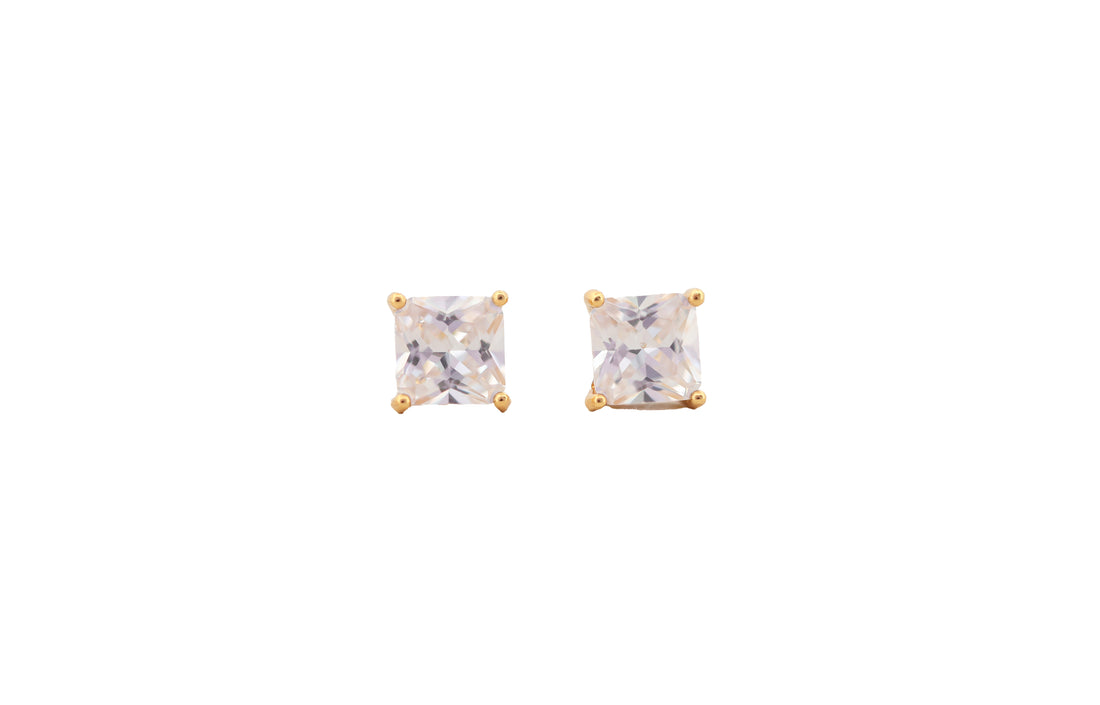 92.5 Sterling Silver Minimalist Square Stud Earrings 17779