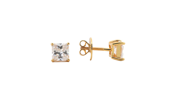 92.5 Sterling Silver Minimalist Square Stud Earrings 17779