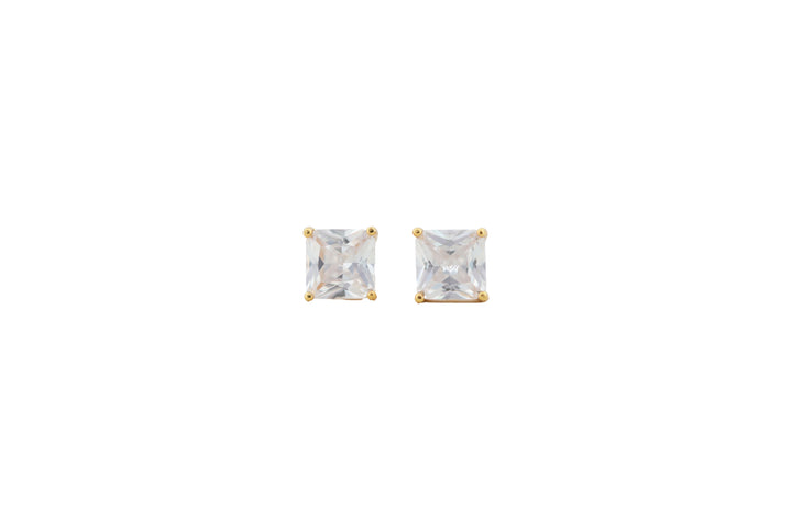 92.5 Sterling Silver Classic Square Stud Earrings 17787