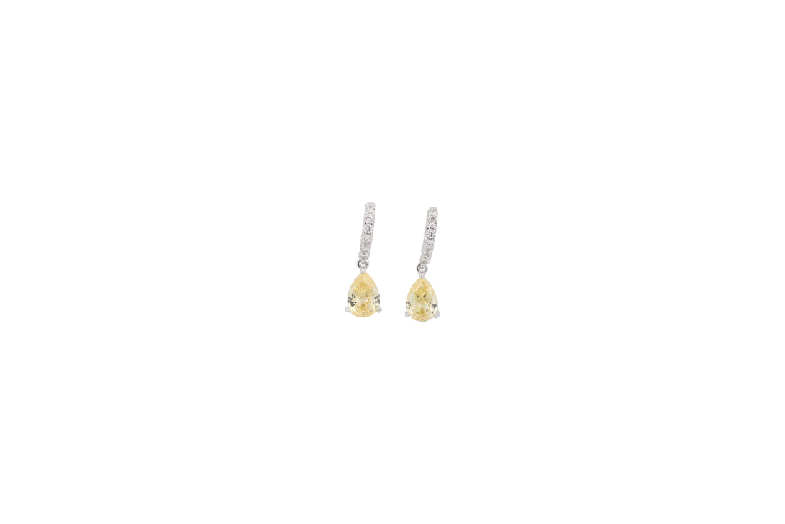 92.5 Sterling Silver Teardrop Dangle Earrings 17928
