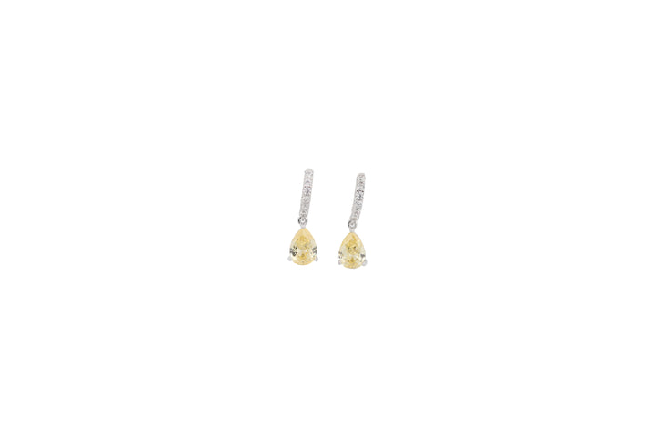 92.5 Sterling Silver Teardrop Dangle Earrings 17928