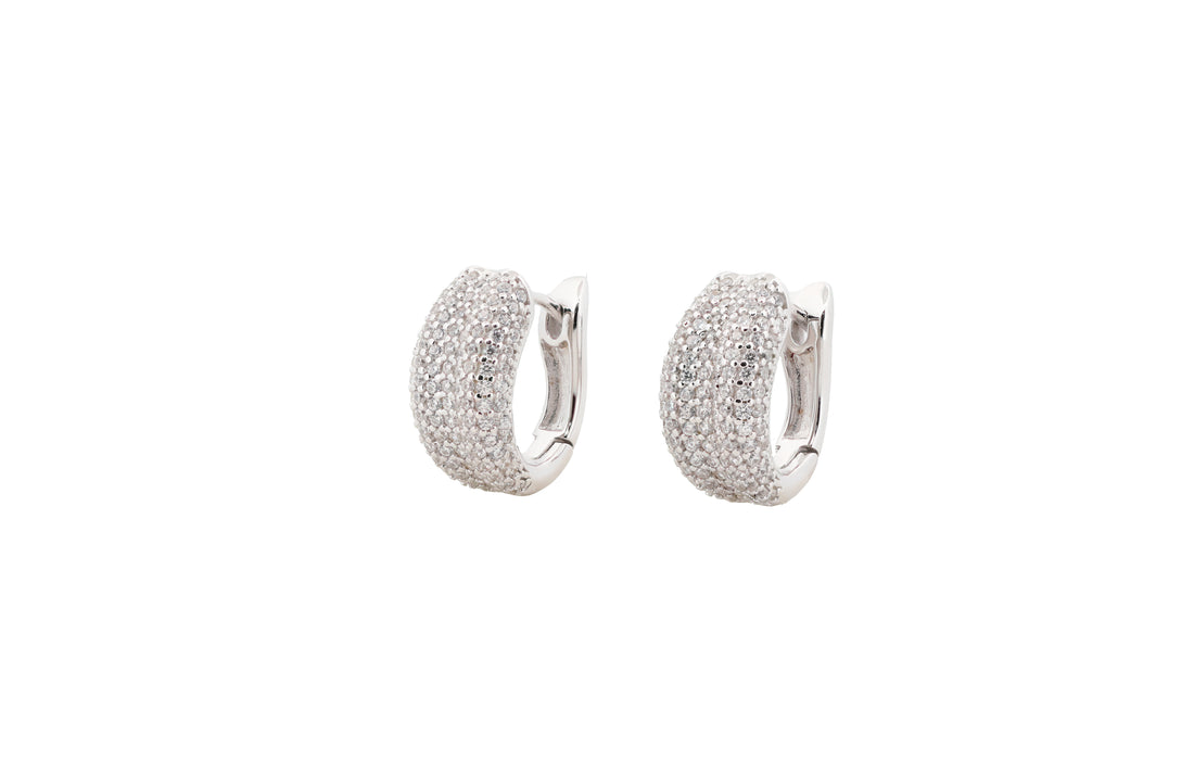 92.5 Sterling Silver Huggie Hoop Earrings  17931
