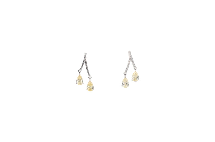 92.5 Sterling Silver Dangling Drop Earrings 17941