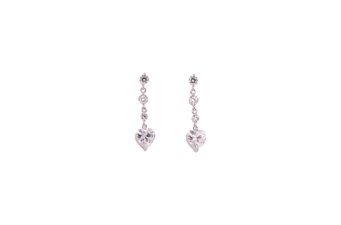 92.5 Sterling Silver Linear Dangle Earrings 17967