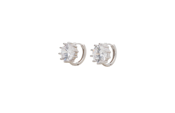 92.5 Sterling Silver Mini Huggie Hoop Earrings 17981