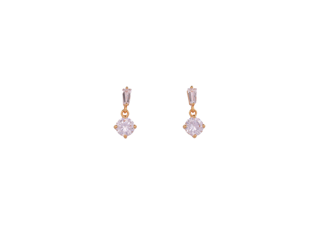 92.5 Sterling Silver Short Dangle Earrings 18050