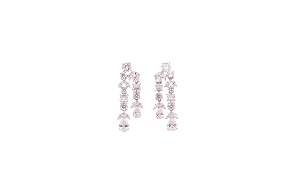 92.5 Sterling Silver Chandelier Drop Earrings 18052