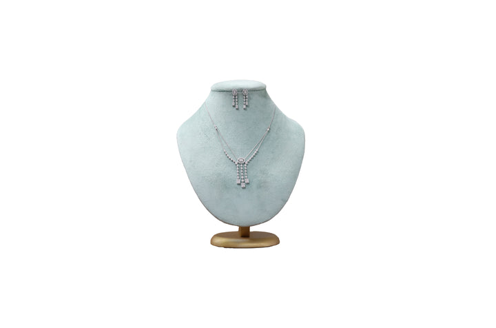92.5 Sterling Silver Trio Drop Tassel Necklace 18067