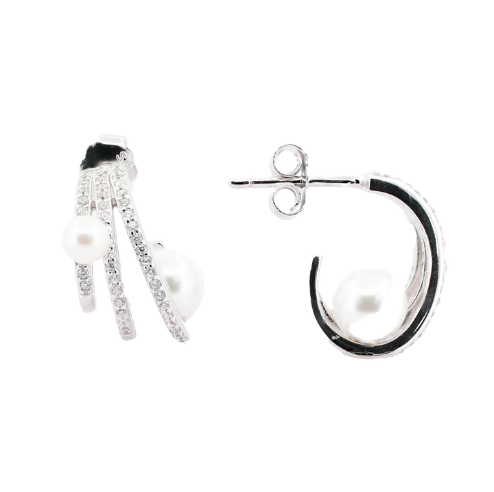 92.5 Sterling Silver Dangling Crawler-Style Earrings 18110