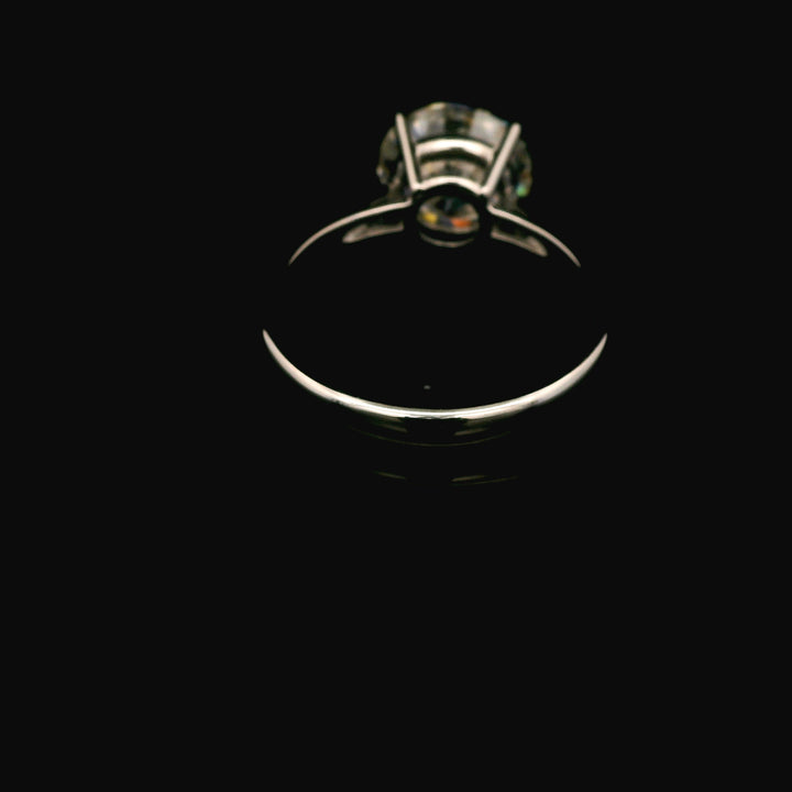 92.5 Sterling Silver Finger Ring with Moissanite Diamond 18332