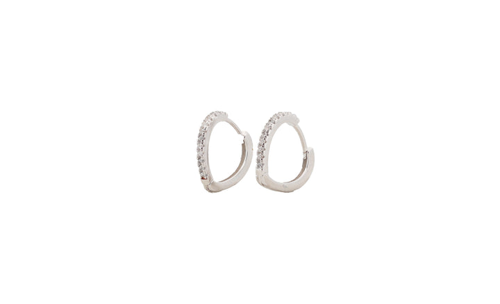 92.5 Sterling Silver Classic Huggie Hoop Earrings 18383