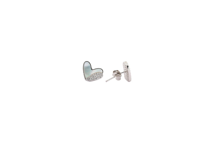 92.5 Sterling Silver  Glow Heart Duo Earrings 18409