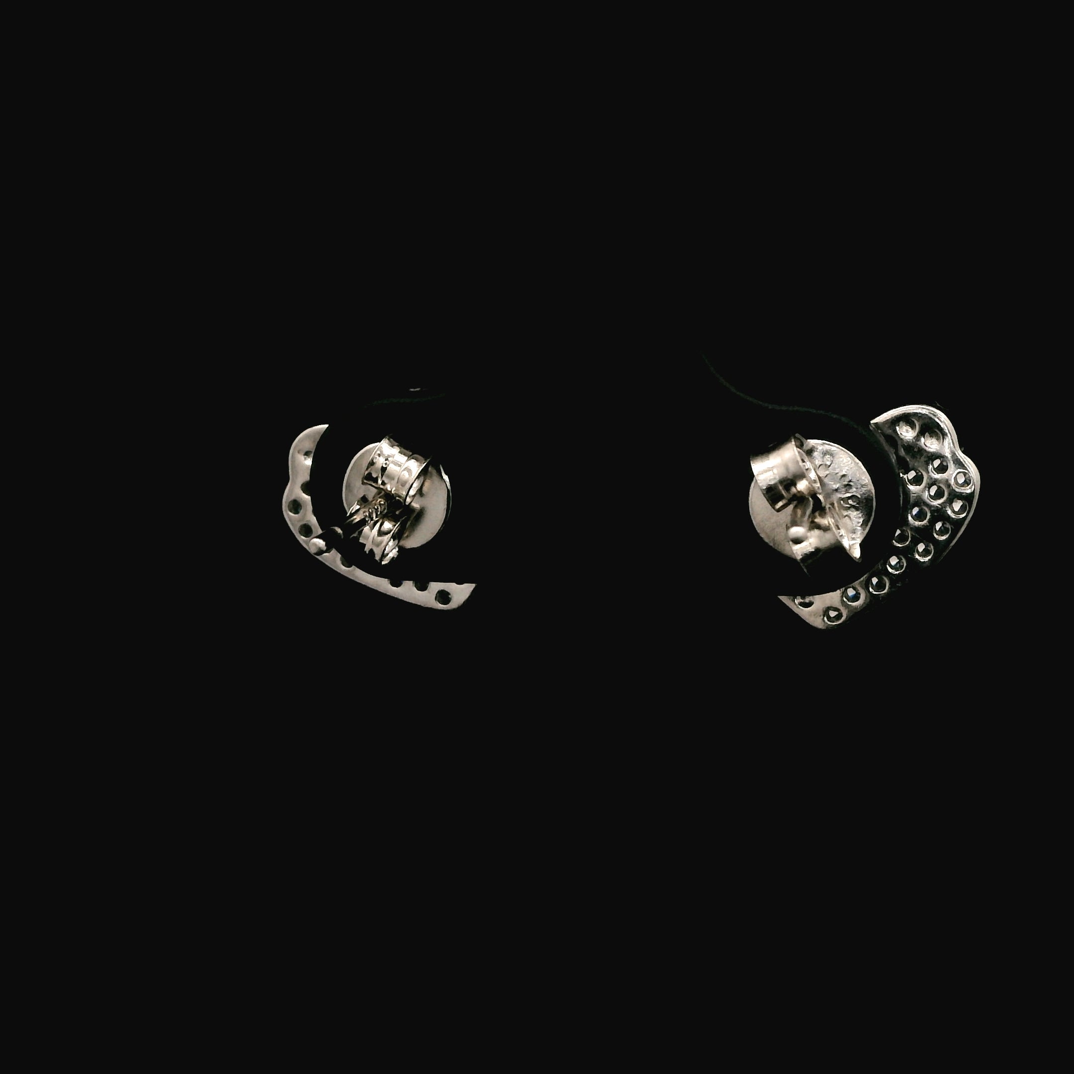 92.5 Sterling Silver  Glow Heart Duo Earrings 18409