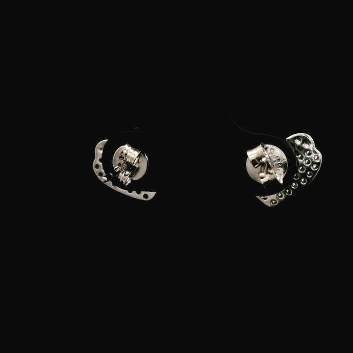 92.5 Sterling Silver  Glow Heart Duo Earrings 18409