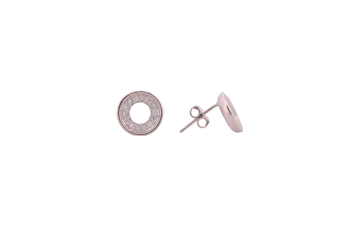 92.5 Sterling Silver Donut Stud Earrings 18410