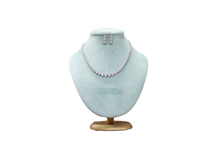 92.5 Sterling Silver Taper Trail Necklace 18877
