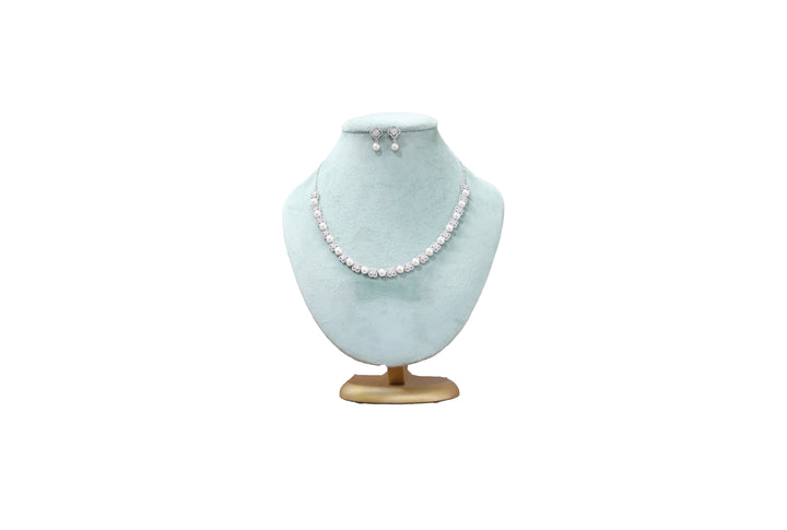 92.5 Sterling Silver Bezel Pearl Drop Necklace 18883