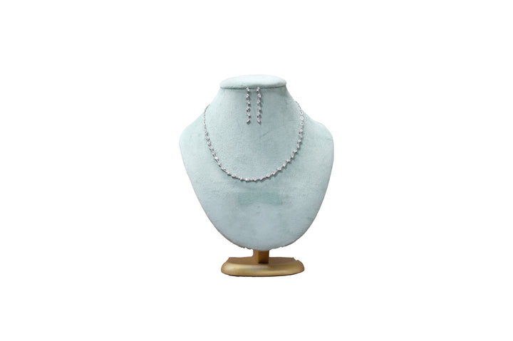 92.5 Sterling Silver Delicate Tear-Link Necklace 18898