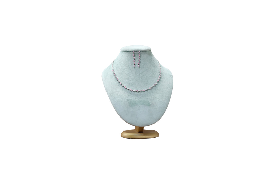 92.5 Sterling Silver Delicate Tear-Link Necklace 18898
