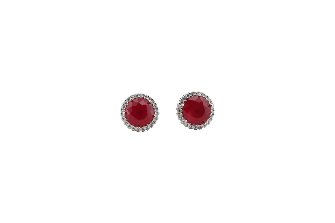92.5 Sterling Silver Halo Stud Earring 18931