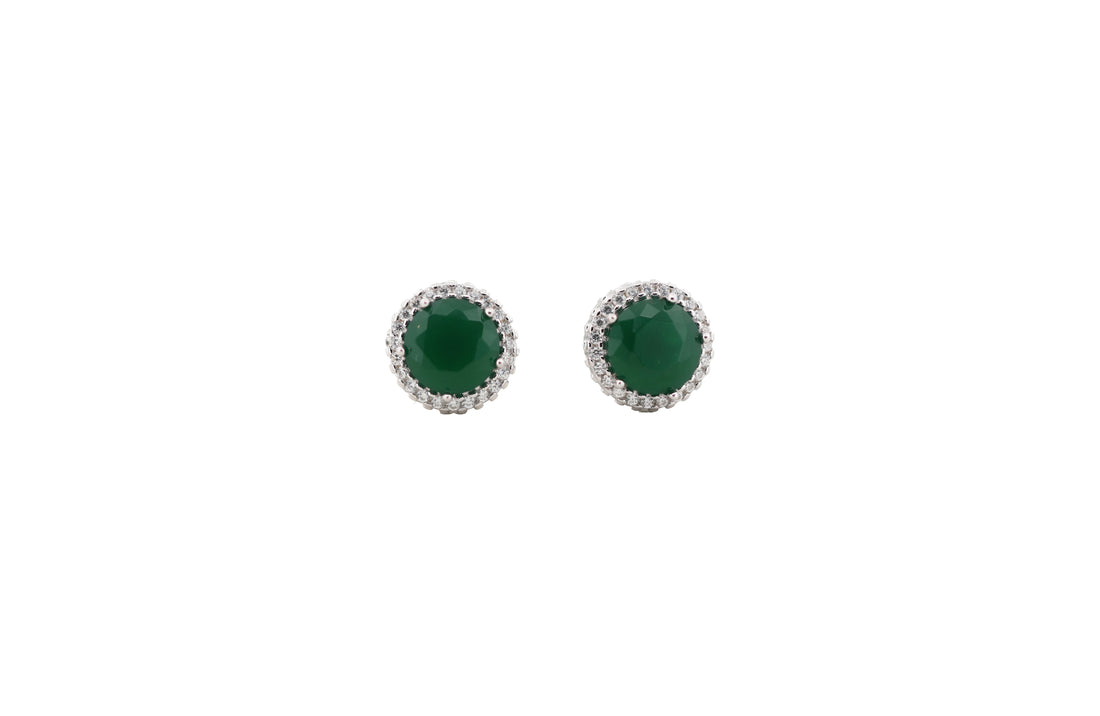 92.5 Sterling Silver Halo Stud Earring 18931