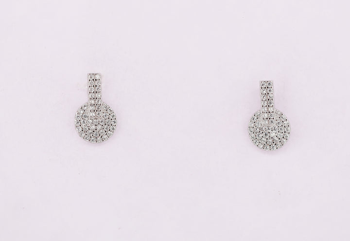 92.5 Sterling Silver Short Dangle  Earrings 11172