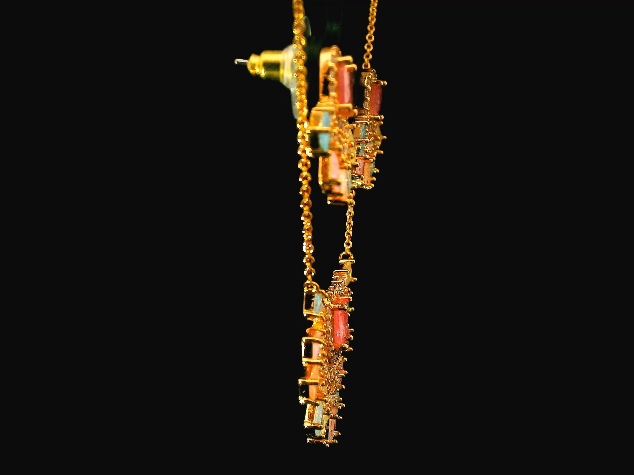 Zircon Chain Pendant Set  19423
