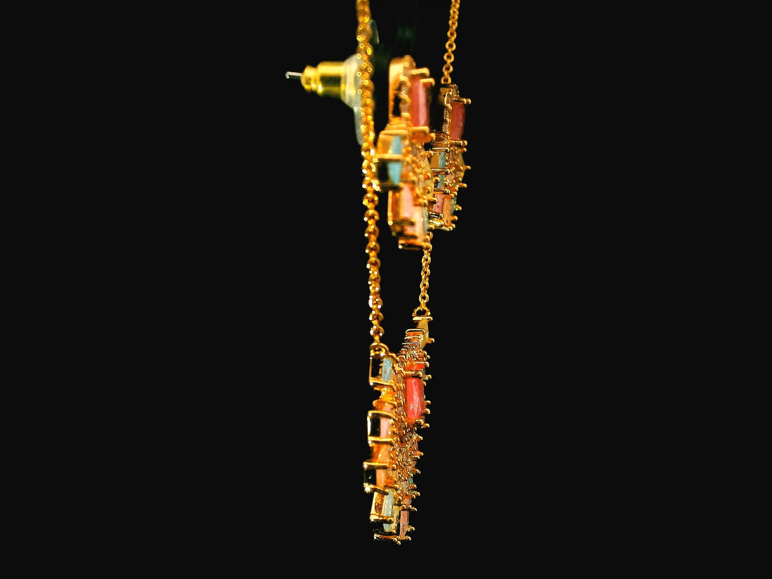 Zircon Chain Pendant Set  19423