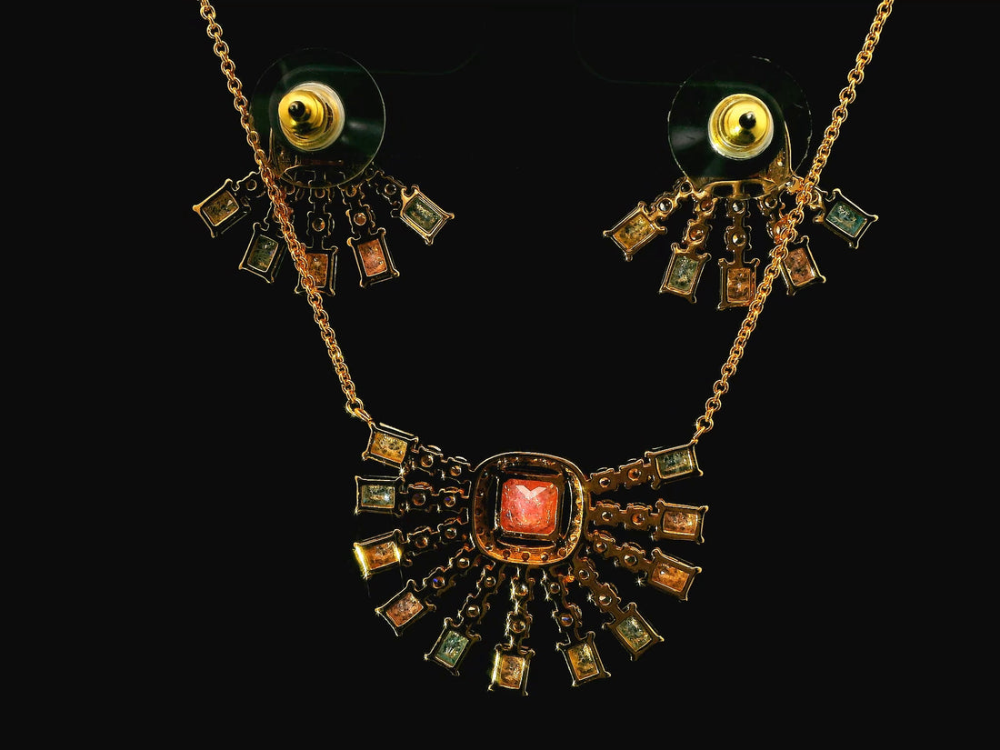 Zircon Chain Pendant Set  19423