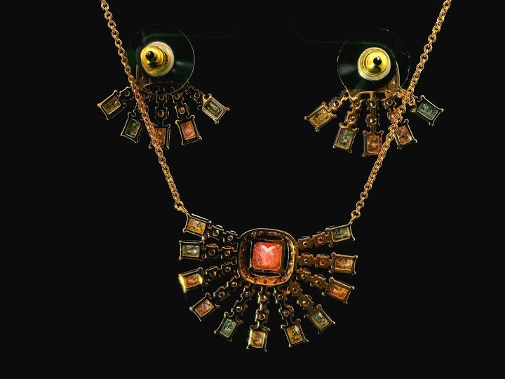 Zircon Chain Pendant Set  19423