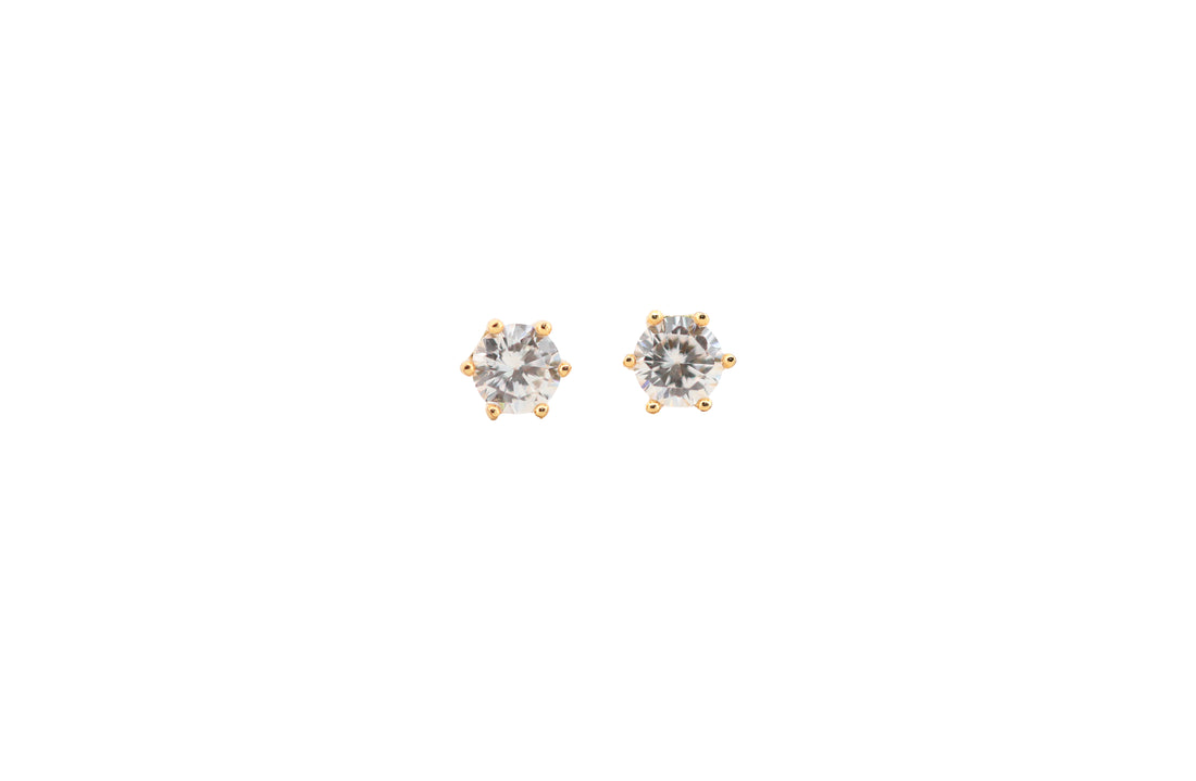 92.5 Sterling Silver Classic Round Stud Earrings 19534