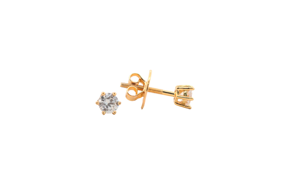 92.5 Sterling Silver Classic Round Stud Earrings 19534