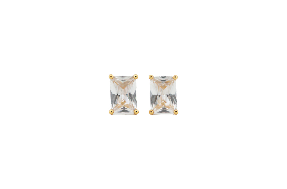 92.5 Sterling Silver Minimalist Pearl Frame Stud Earrings 19595