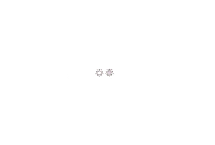 92.5 Sterling Silver Floral Motif  Earrings 11173