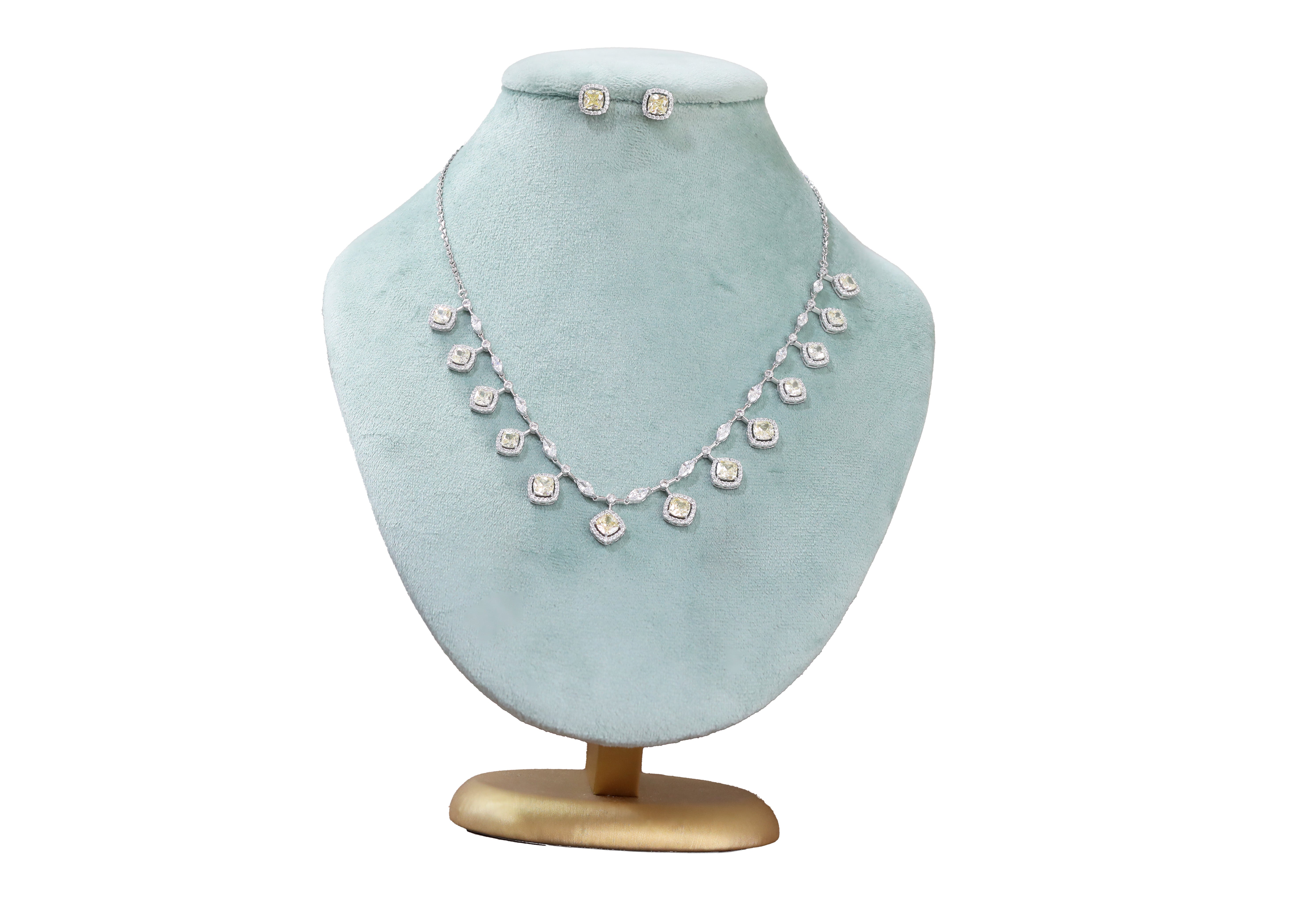 92.5 Sterling Silver Classic Cushion Necklace  20529