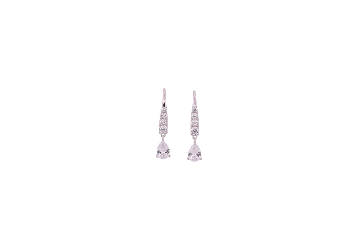 92.5 Sterling Silver Teardrop Dangling Earrings 20548