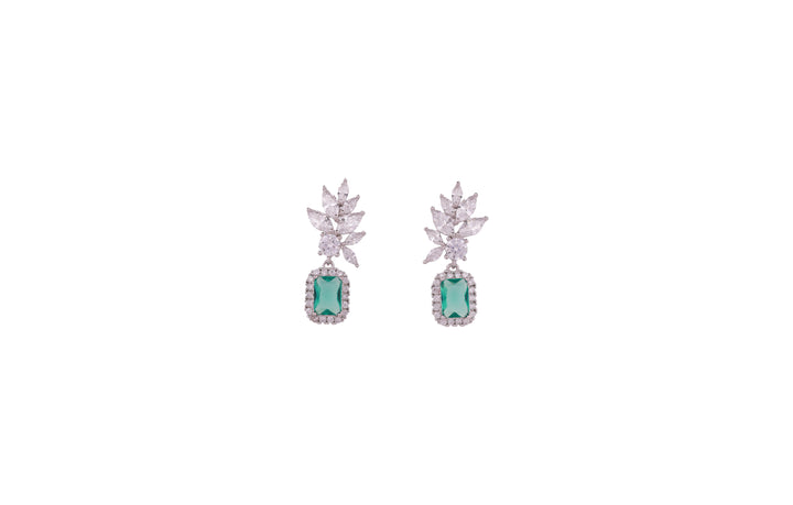 92.5 Sterling Silver Cluster & Drop Designer Earrings 20585
